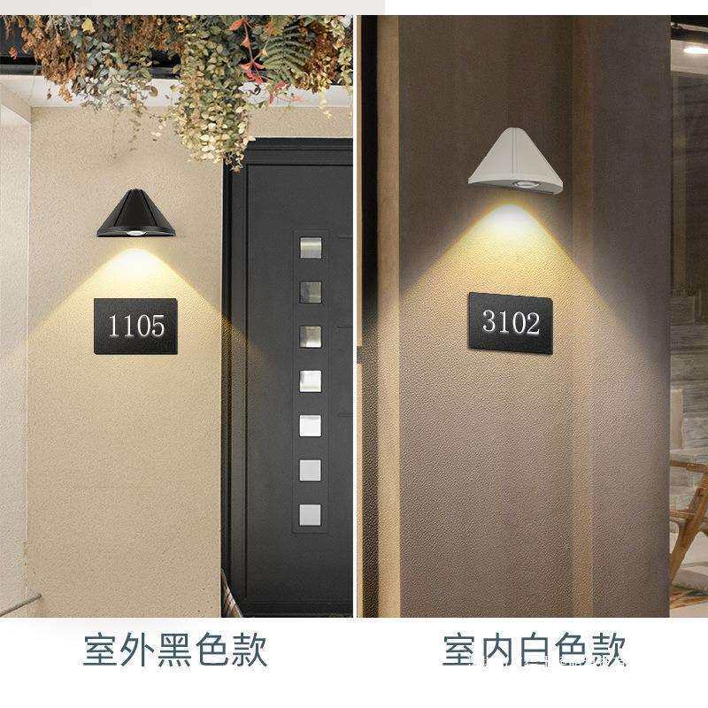 跨境室内室外防水户外壁灯LED店面招牌logo打光射灯外墙门口壁灯