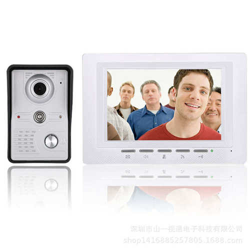 MOUNTAINONE 外贸款7寸彩色可视对讲门铃夜视防雨铝合金外机