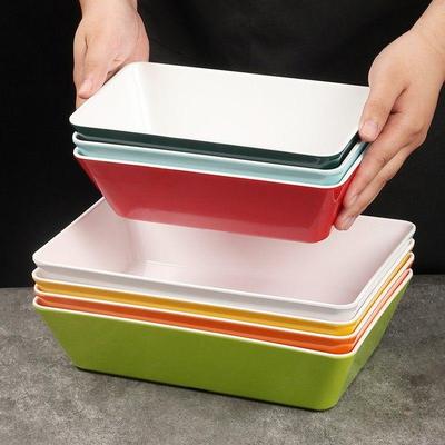 三聚氰胺双色商品熟食板展示板加厚彷瓷矩形红烧鸭冷盘专用展示板