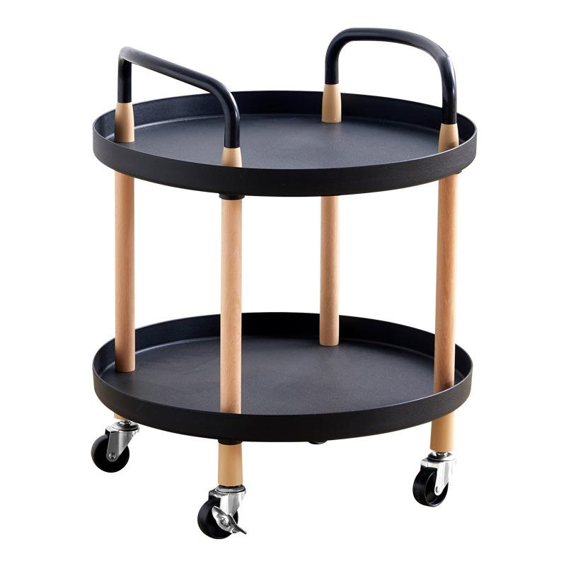 小推车置物架落地移动零食收纳架美容推车多层卧室床头储物架边几