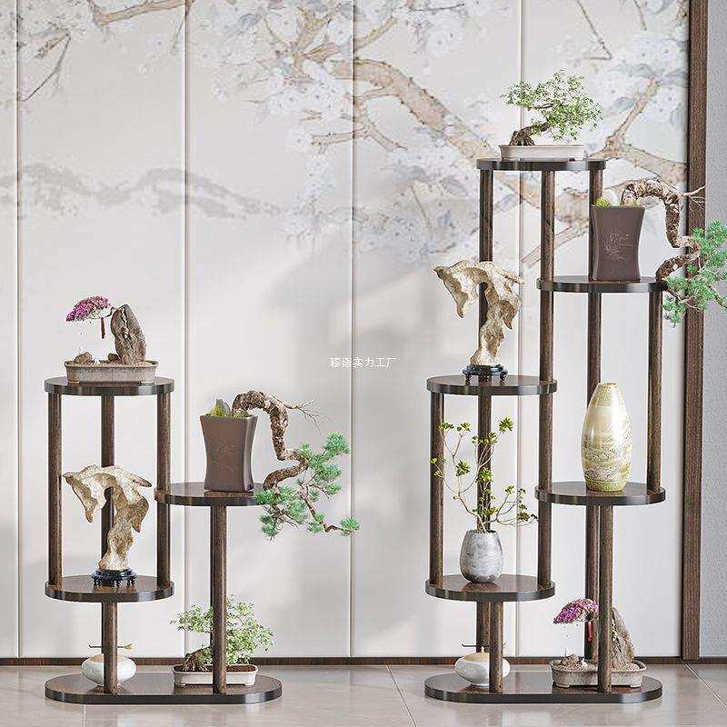 中式仿古架加花架子室家内用古子风置物高架客厅阳台花盆托K021架