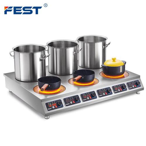 FEST商用嵌入式电陶炉多头3KW大功率火锅砂锅煲仔炉专用光波炉6头