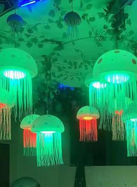 七网红水母灯变色音乐餐ZVT厅酒吧程走廊户外树木工亮化led彩装饰