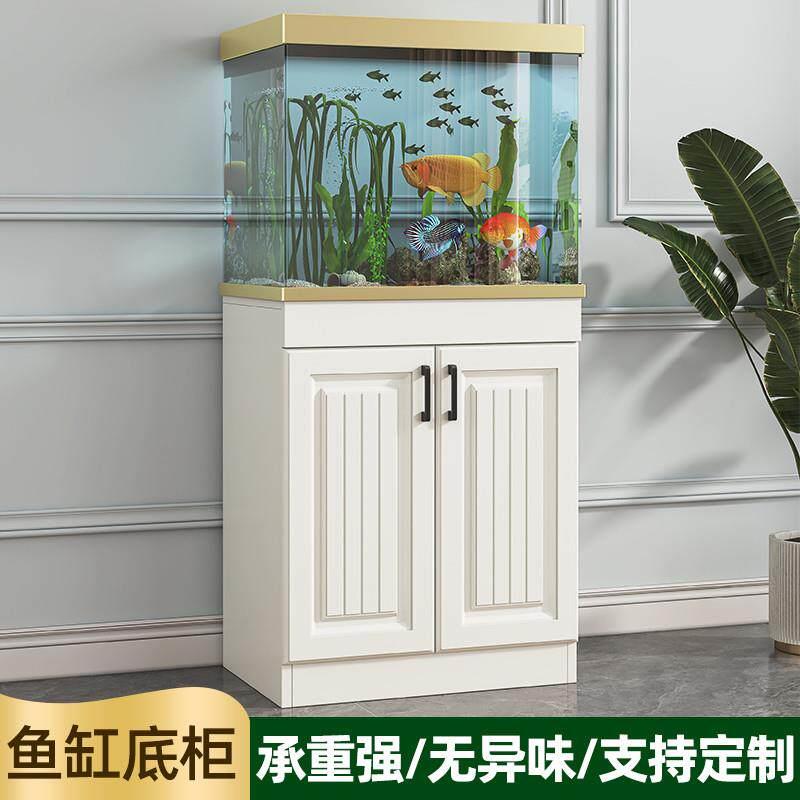 轻奢鱼缸柜底柜底座客厅隔间柜实木柜子桌面承重鱼缸底柜鱼缸架子