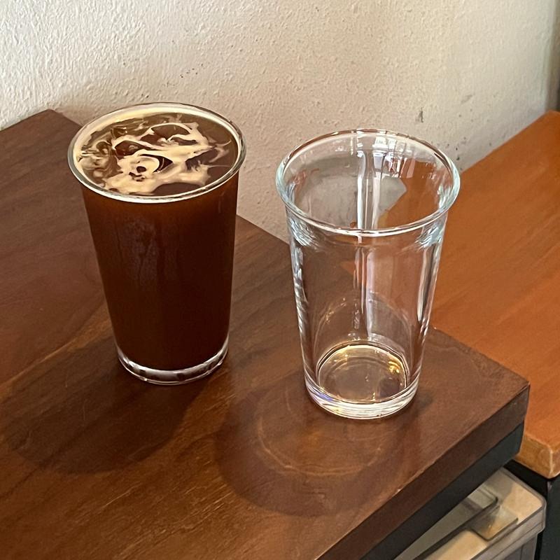韩国ins风咖啡店同款极简玻璃杯冰美式咖啡杯拿铁牛奶杯冷饮料杯