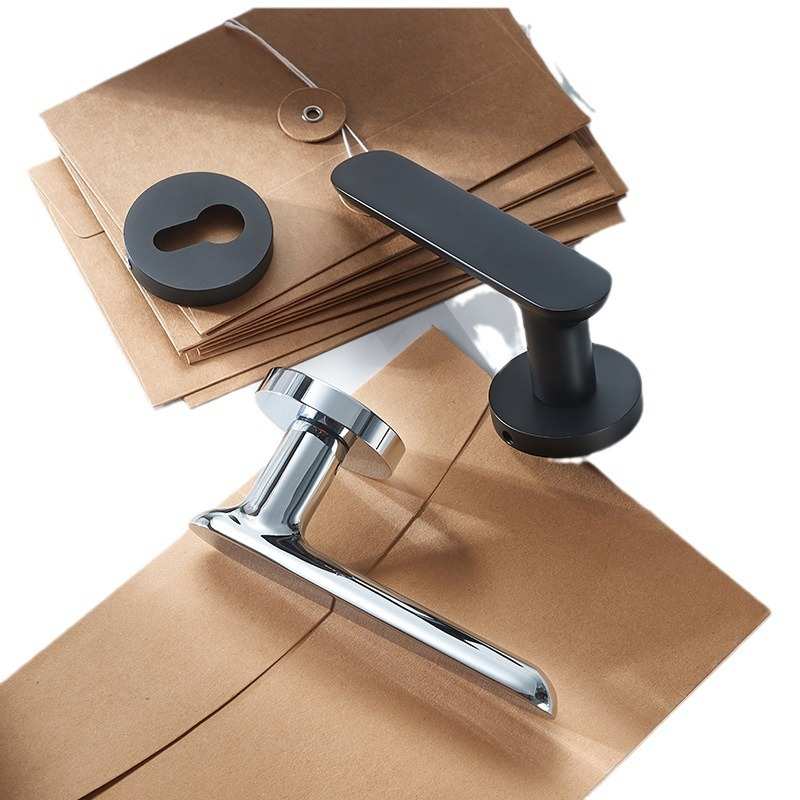 黄铜室内门锁卧室房门静音分体锁现代简约家用实木门金色锁具批发