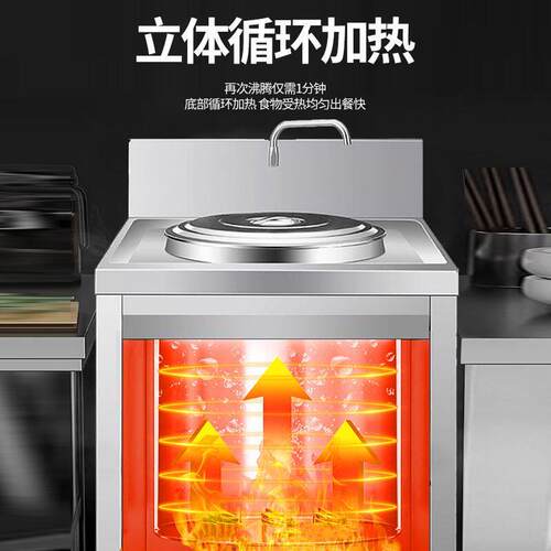 九鼎王方形煮面炉商用多功能电热燃气摆摊节能麻辣烫煲汤保温厂家