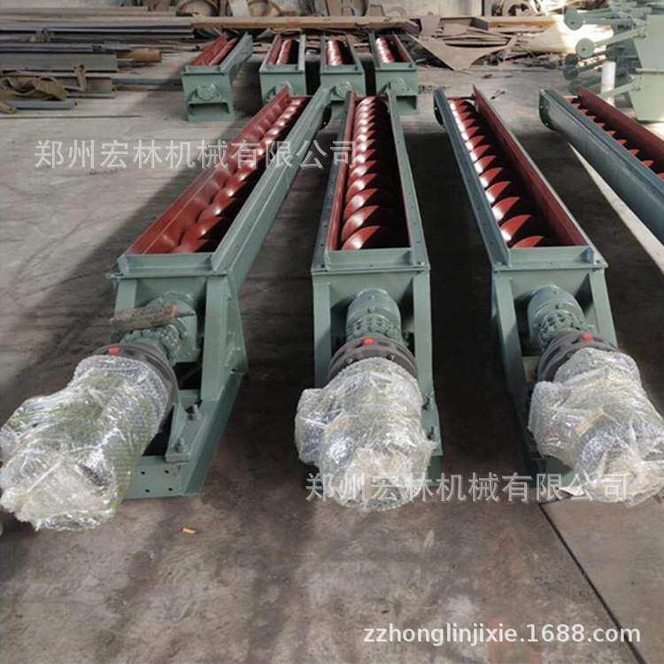 单轴螺旋输送机螺旋绞龙面粉煤灰输送机U型有轴螺旋输送机图片