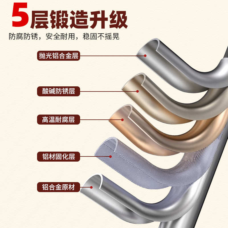 铝合金伸缩梯子人字梯加厚多功能升降梯子家用折叠梯子登高爬梯米