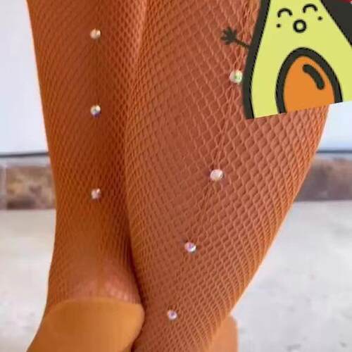 Latin Dance Bone Thread Caramel Hard Mesh Colored Stone