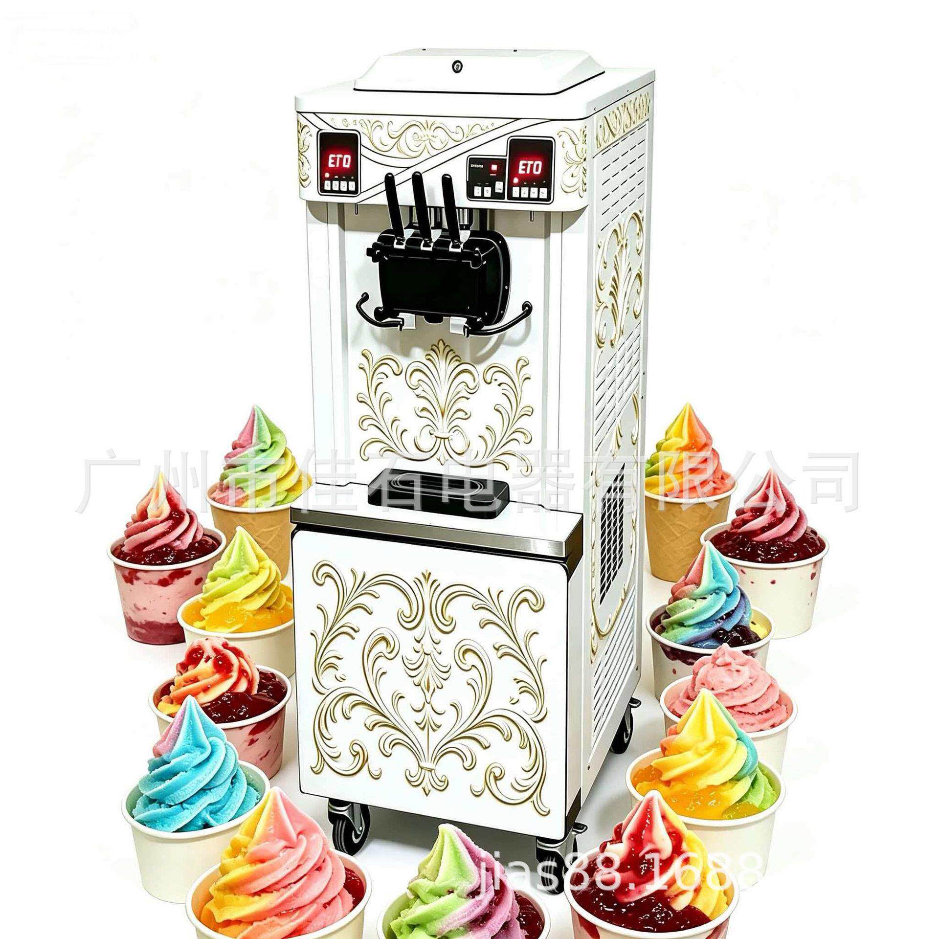 2026新款380V齿轮膨化果酱冰激凌icecreammachine冰淇淋机