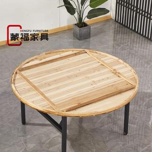 r^家用饭杉木大圆桌子FOX店店包宴会圆台酒转盘实木厢餐桌圆形面