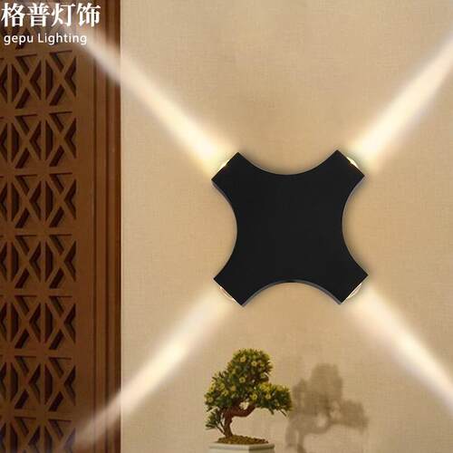 户外壁灯十GP-B008字星光l灯灯ed外防水外墙别室墅酒店庭院防潮洗