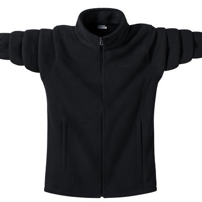 高档男款运颗粒绒外季套男装秋衣拉链卫衣不带帽男子春秋动抓绒衣