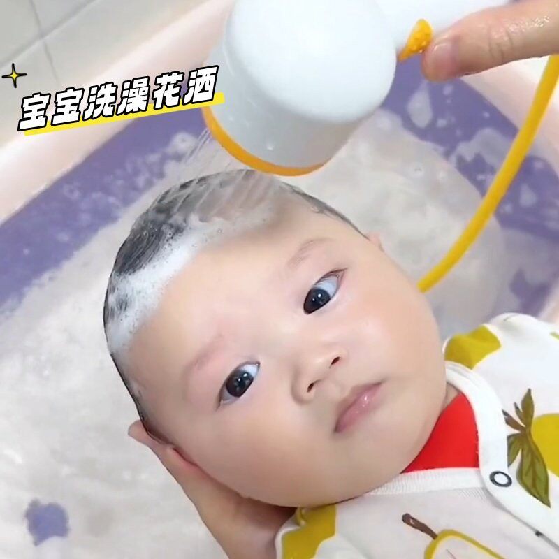 宝宝洗澡花洒婴幼儿洗头戏水玩具潜水艇浴室电动增压花洒喷水