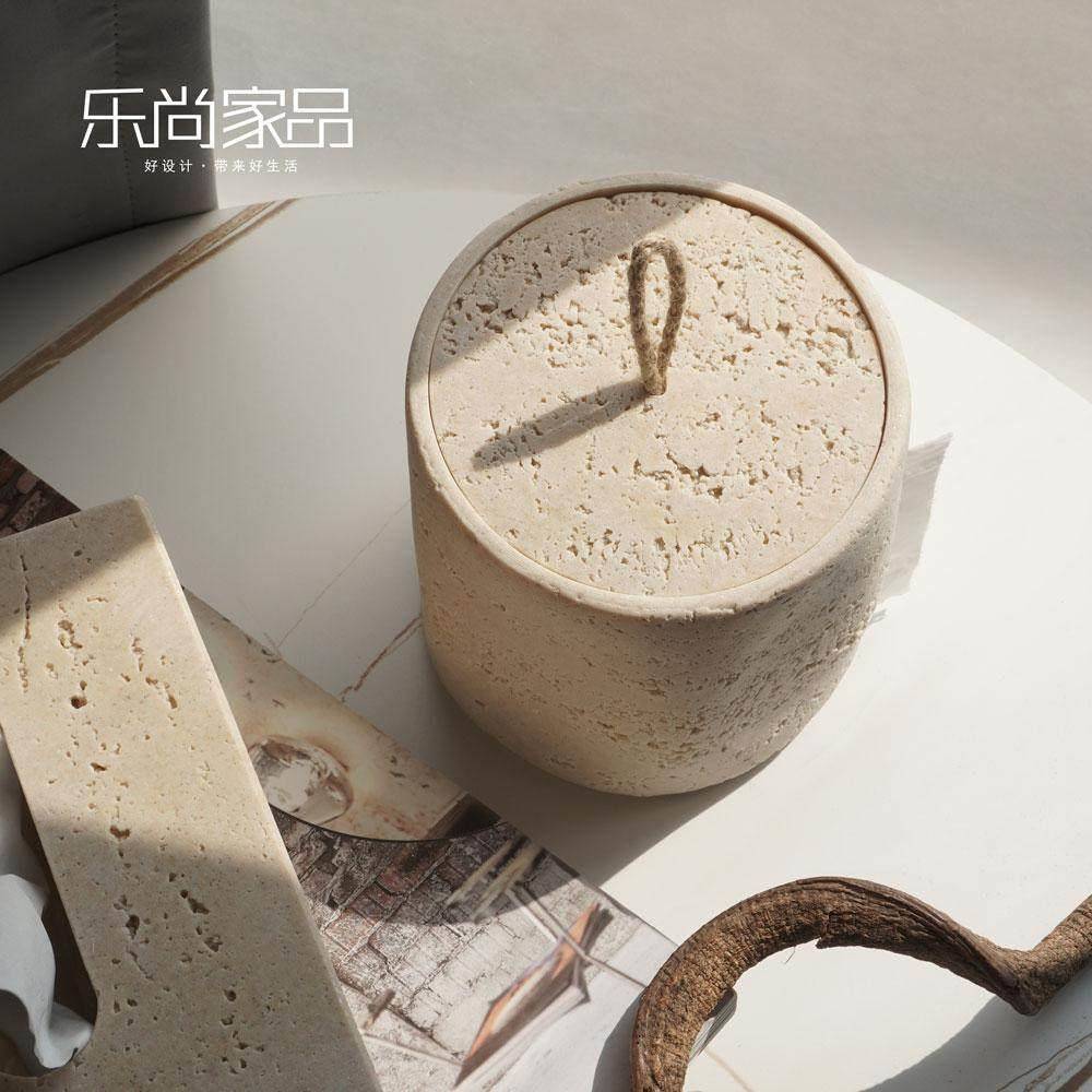 侘寂风洞石厕所纸巾筒盒卷卫生纸妆室卷筒卫化生纸盒客厅卷筒筒卫