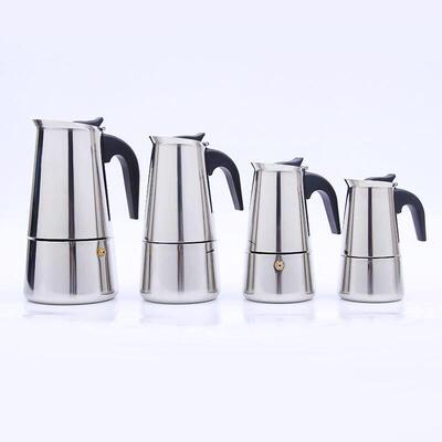 stainless steel mocha pot coffee pot maker machine 100-450ml