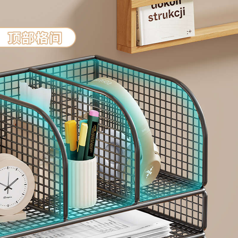 办公桌置物架桌面文件收纳架子办公室储物架学生宿舍收纳架整理架