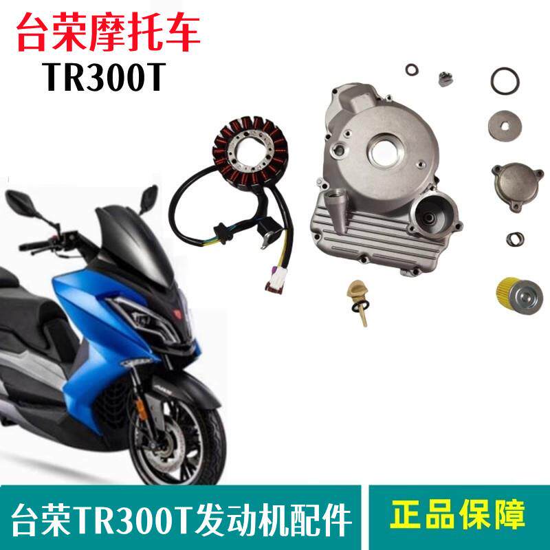 台荣TR300T线圈超越离合器盖机油尺滤芯磁电机边盖摩托车原厂配件