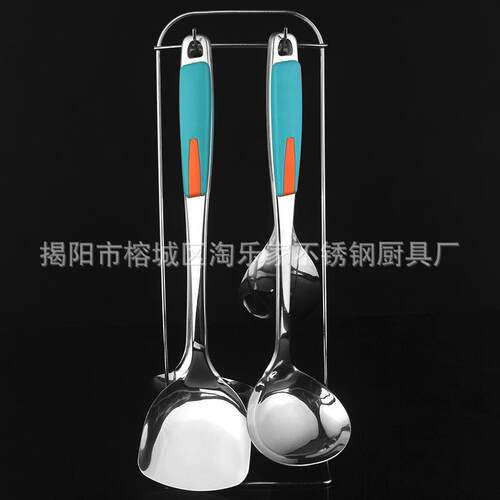 件1.2M厚无磁不锈钢厨具套装  铲勺XKG六M套 礼盒装漏勺
