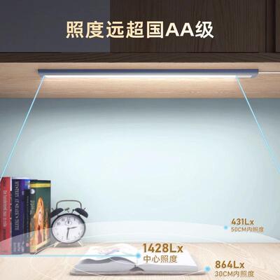学生Ra98国AA级护眼台灯学习专用阅读写作业吸顶式书桌长条触摸灯