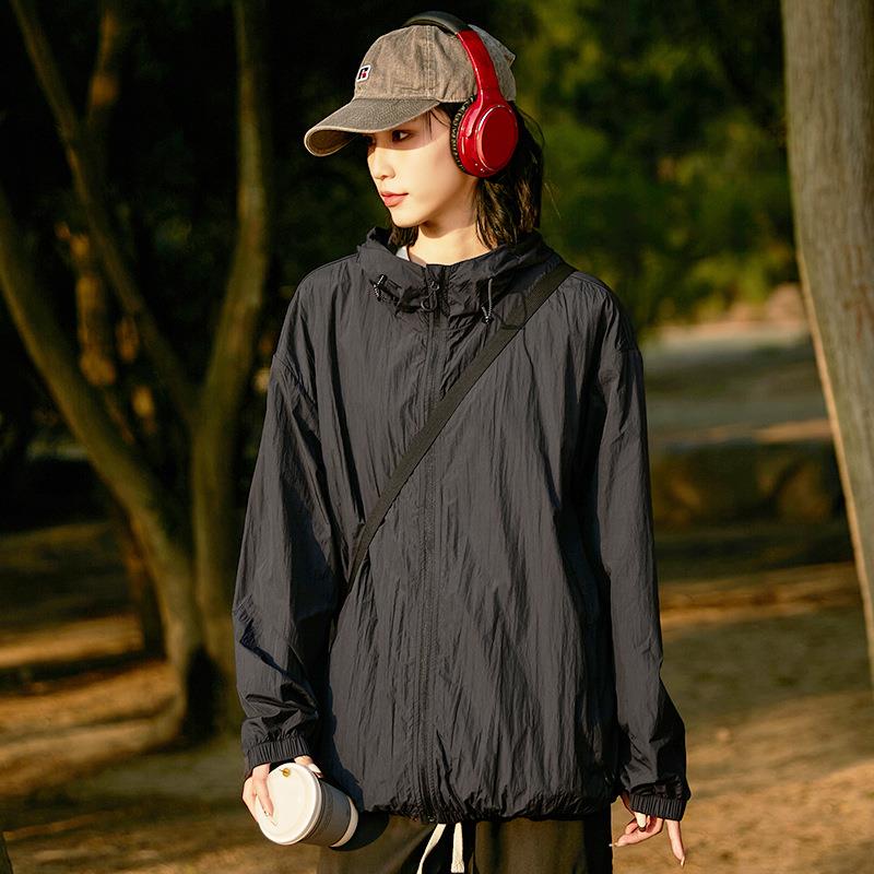 山系防晒衣女防水防紫外线UPU50+防晒服男宽松版连帽外套皮肤风衣