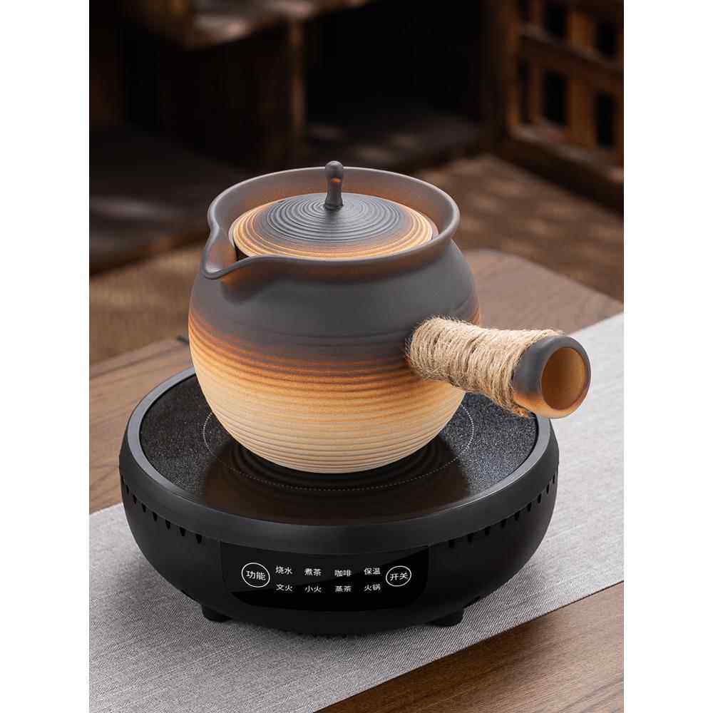 网红炉煮茶壶茶壶家用室内自动电炉烤牛奶烤红枣有盖茶具