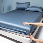 高端100支长绒棉床笠单件纯棉全棉纯色床罩床单床垫保护套三件套4