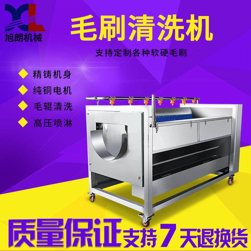全自动毛刷清洗机土豆胡萝卜紫薯水果蔬菜果蔬清洗机厂家直销