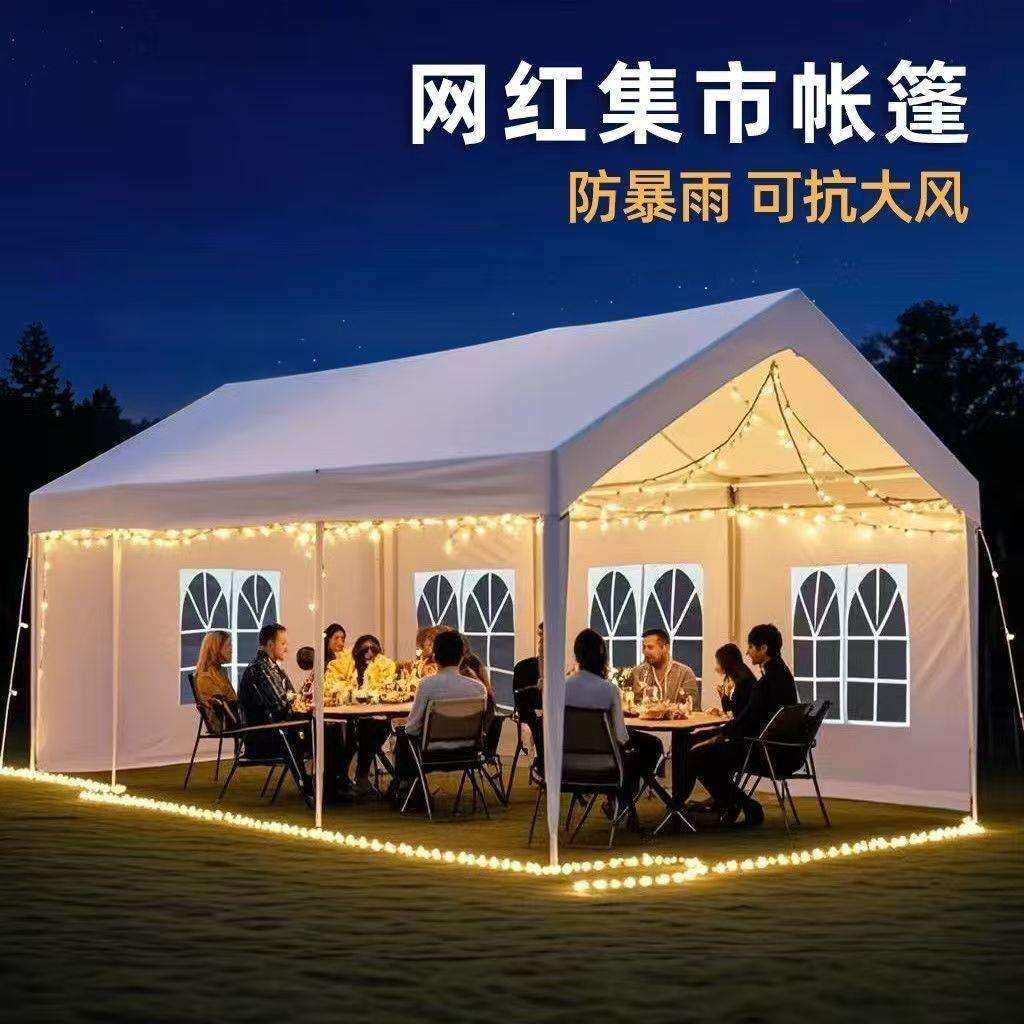 网红停车棚家用汽车棚移动车库棚遮阳遮雨棚户外简易车库停车棚