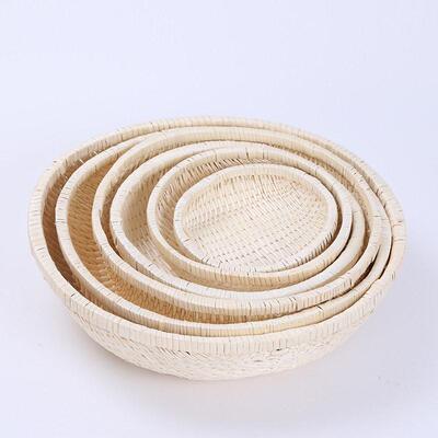 手工柳编收纳筐馒头筐饼筐水果笸箩针线 线笸箩展示筐簸箩藤编家
