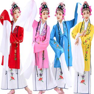 儿童俏花旦京剧演出服京剧戏曲古装 戏服表演服 黄梅戏豫剧学生水袖