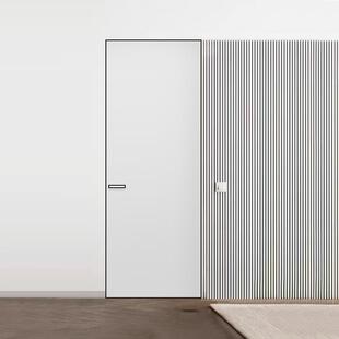 南京无边框门铝木生态简约卧室门极简隐形门房间通顶定静音