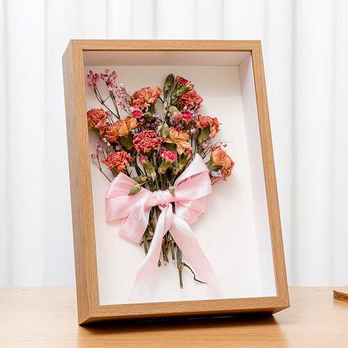 灯光画框立体中空3CM8寸干花相框摆台5CM手工diy礼物a4A3