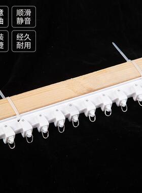 窗帘轨道免打孔扎带式宿舍床帘隔断滑轨弯轨顶装侧自粘式滑道下铺