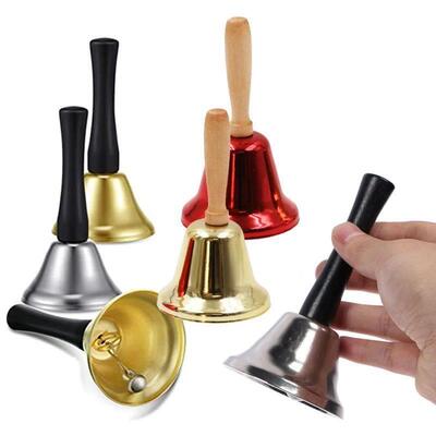 Christmas Hand Bell Santa Claus Jingle Bells Gold Silver S