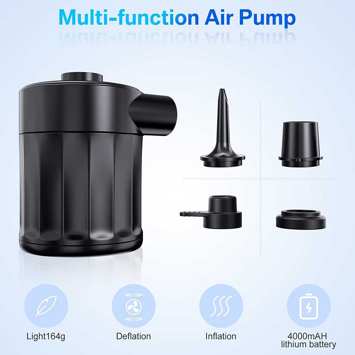 户外迷你便携式充气泵气垫床游泳圈打气筒家用无线电动充气抽气泵