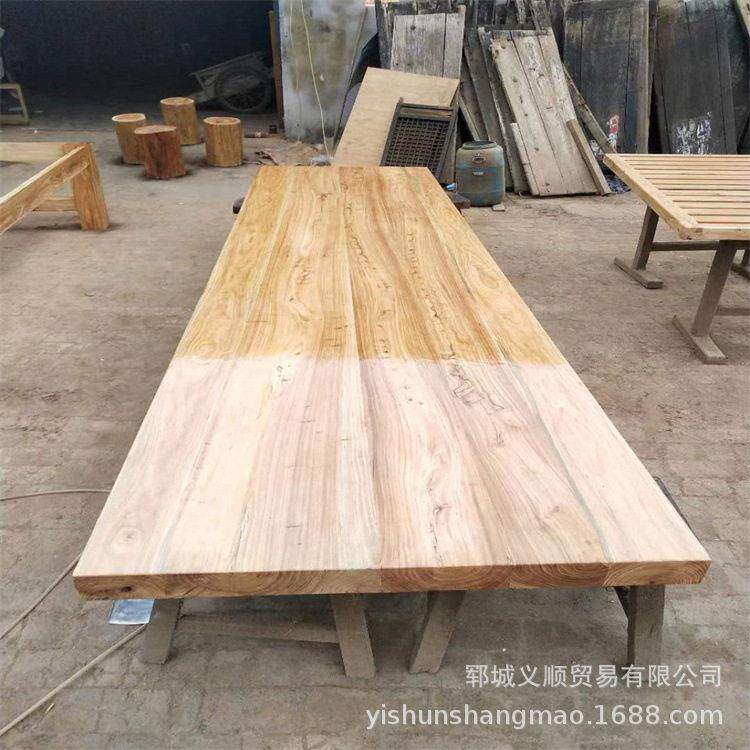 老榆木板材实木板门板窗台板木质飘窗台飘窗板木窗台台板榆木桌面
