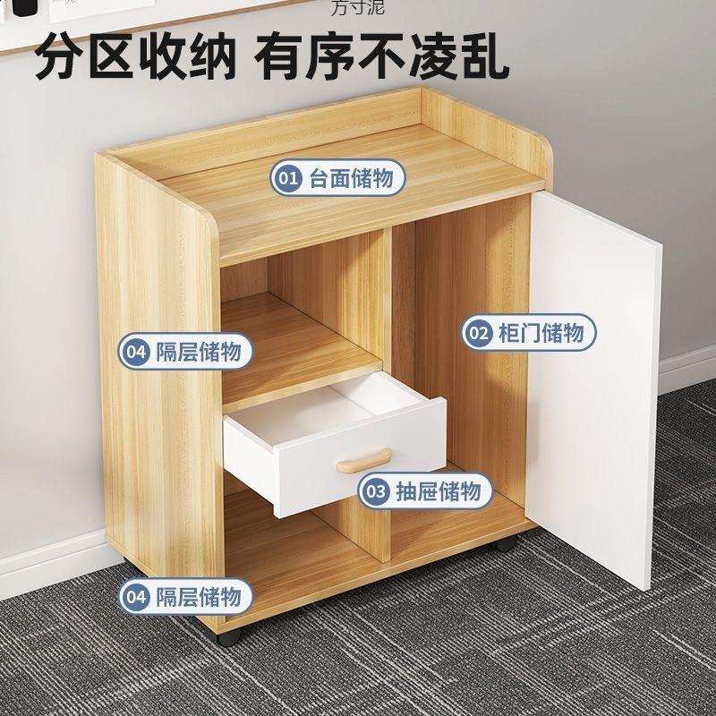 茶水柜家用储物柜移动带轮小茶几餐边柜微波炉厨房橱柜碗柜收纳柜