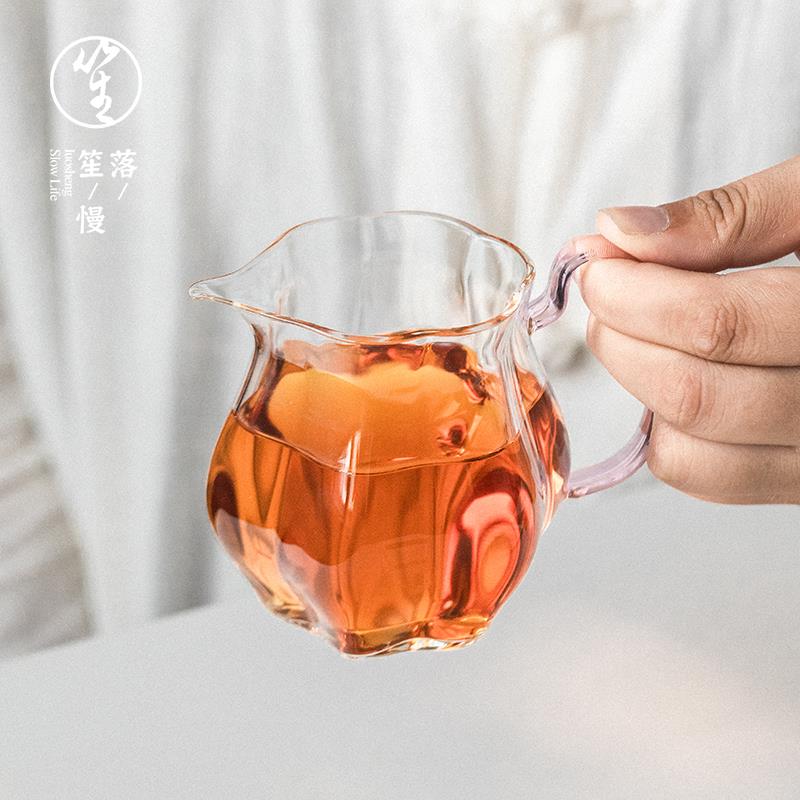 落笙加厚玻璃公道杯高档日式分茶器单个耐热透明茶海匀杯功夫茶具
