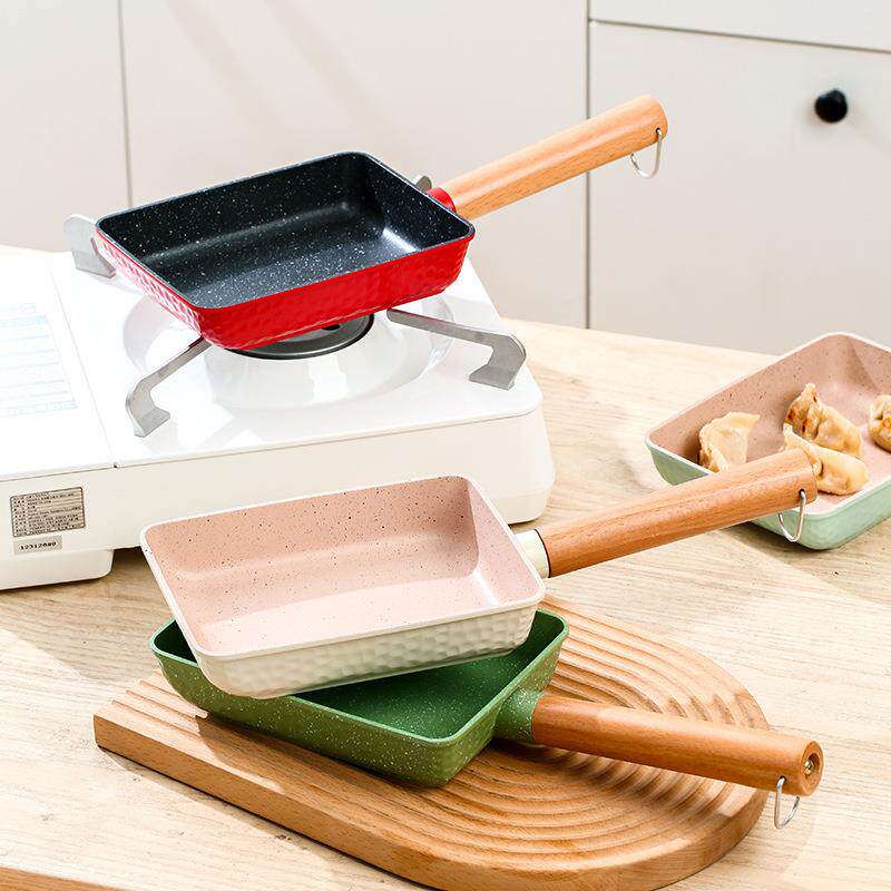 【】厂家直销玉子烧不粘锅煎锅麦饭石不沾锅平底锅厚蛋烧
