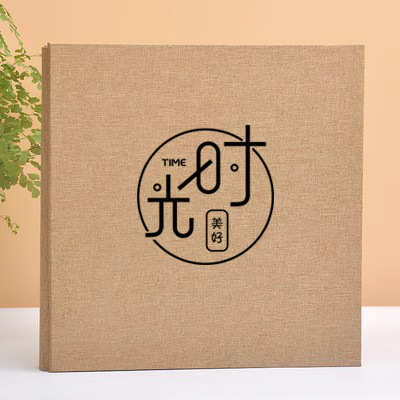 插5影集布纪册收藏9zrt照片寸7家庭简约寸袋式大本相册麻布艺6寸