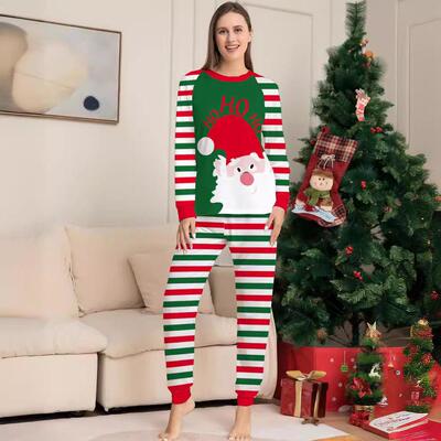 Christmas Pajamas Family Set Santa Claus striped pyjamas