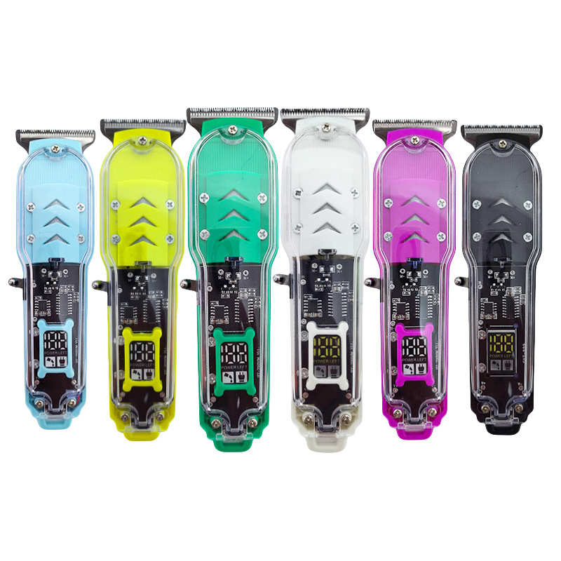 透明雕刻电动理发器液晶数显理发电推剪油头家用电动推子理发器