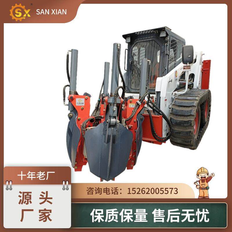 市政园林大型挖树机土球饱满移树机保护树木的根系完整起树机
