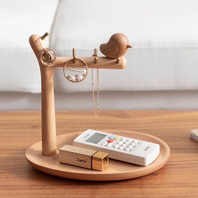 实木质玄关进门口挂钥匙托 托盘入户摆件桌面置物架首饰收纳盒收