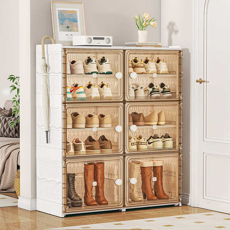 免安装鞋柜家用门口新款2024爆款简易塑料折叠鞋架入门室内收纳柜,收纳整理,收纳柜,淘宝优惠券,粉丝福利购,淘宝优惠卷