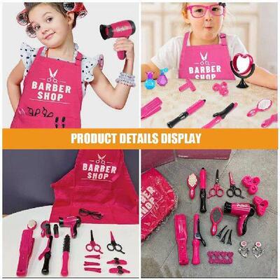Girls Hair Cutting Kit Hairdressing Tools Toys Stylist Kids