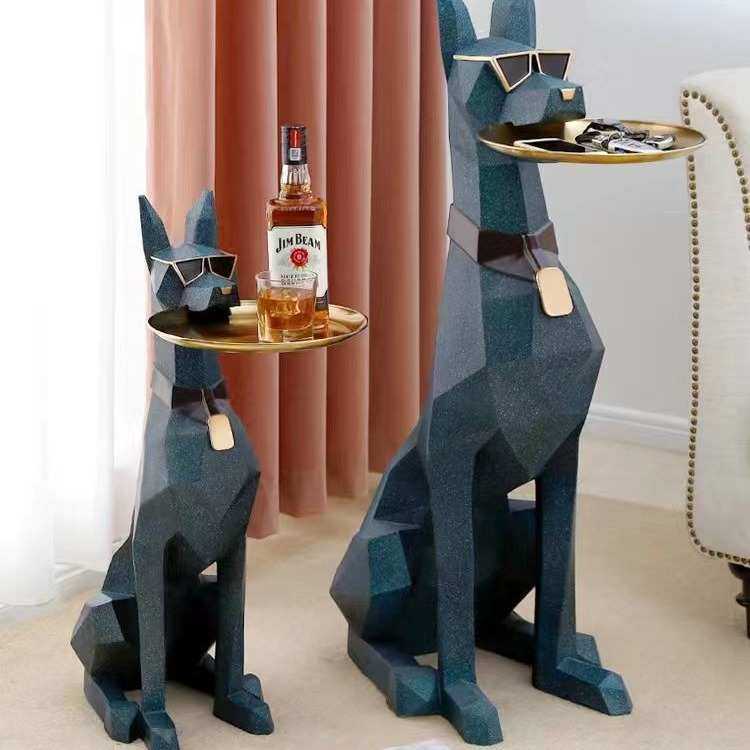创意落地绅士狗摆件轻奢客厅装饰沙发电视柜家居托盘乔迁新居大型,家居饰品,装饰摆件,淘宝优惠券,粉丝福利购,淘宝优惠卷