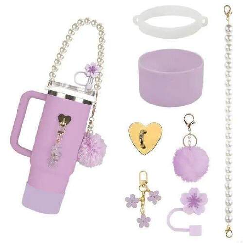 Water Bottle Holder with Handle Protective Silicone Sleeve